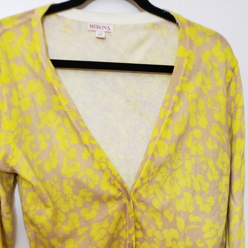 Yellow cardigan